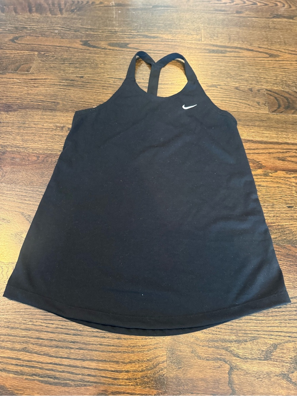 Nike Black Women’s T-Back Performance Tank with White Swoosh